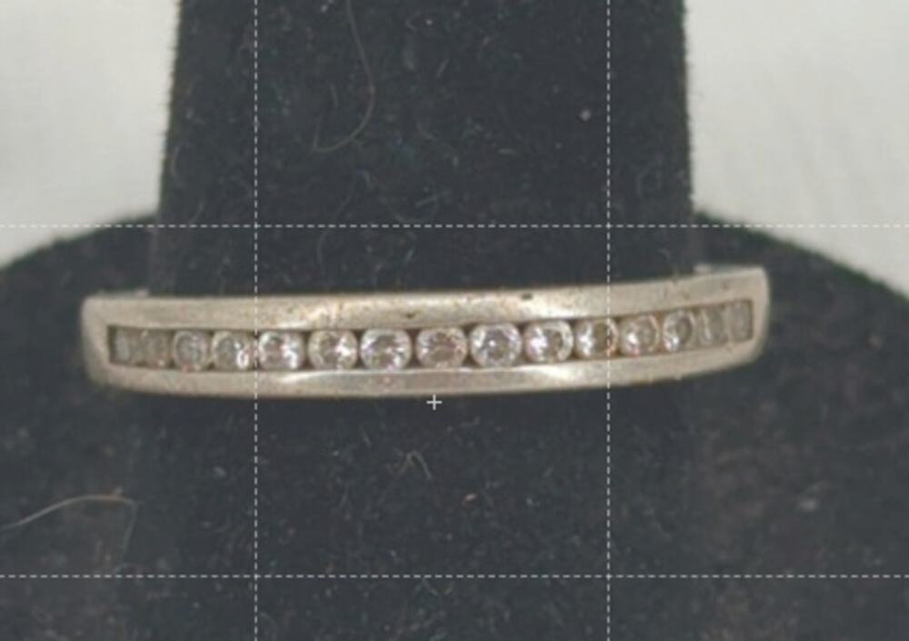 Vintage Minimalist 925 Silver Diamond Accent Stackable Band Ring